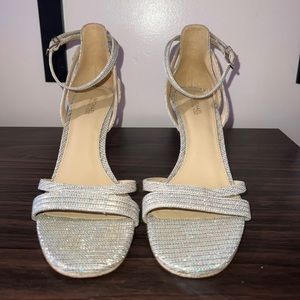 Michael Kors Silver Glitter Heels